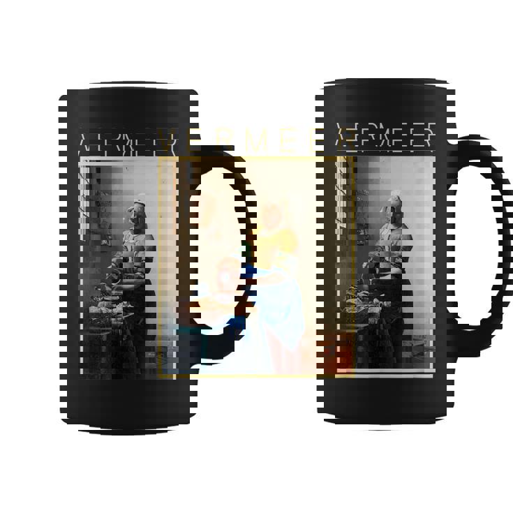 フェルメール 面白いtシャツ アート 牛乳を注ぐ女 絵画 メンズ レディース 面白い 服 美術 油彩画 コーヒーマグ