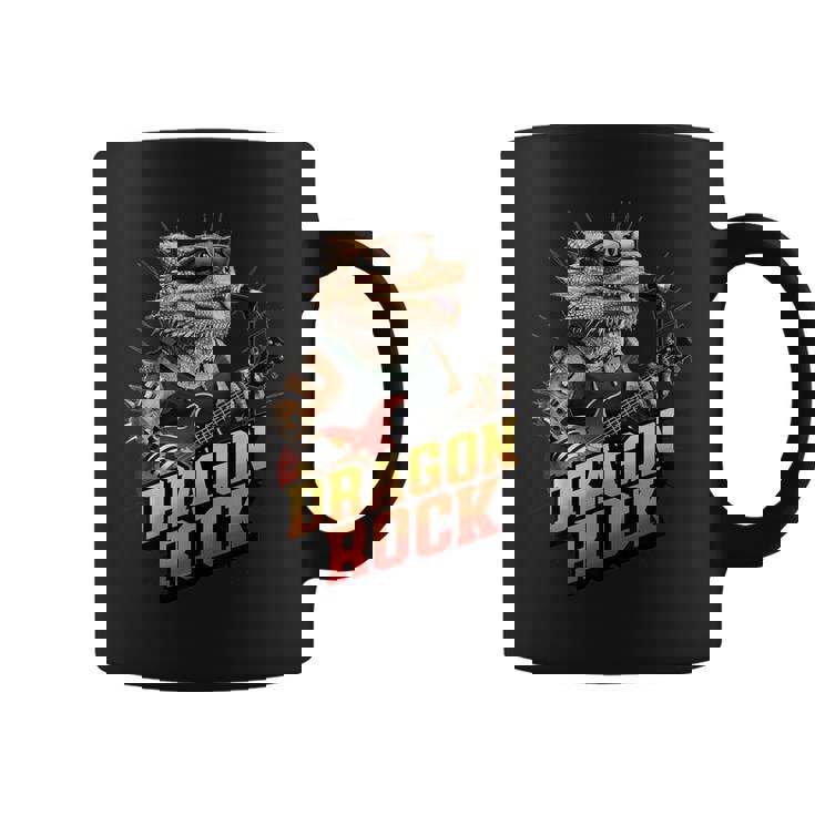 フトアゴヒゲトカゲの岩、フトアゴヒゲトカゲ、ロッカー、ギターマイク コーヒーマグ