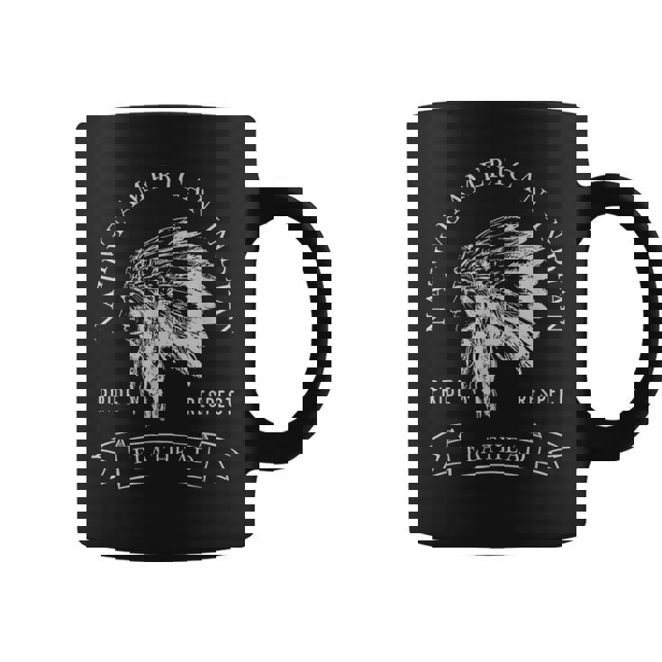 フラットヘッド トライブ ネイティブアメリカン インディアン プライド リスペクト ダーク コーヒーマグ