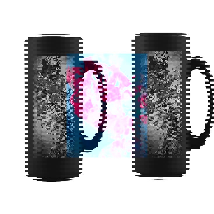 フラワー スカル フローラル シュガー ダーク アート グランジ エステティック ホラー コーヒーマグ