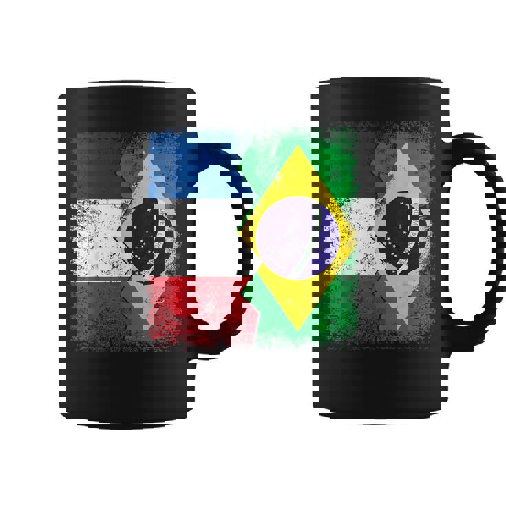 フランス ブラジルの旗 コーヒーマグ