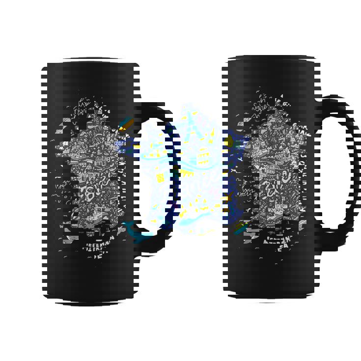 フランス 地図 ヨーロッパ パリ ツアー エッフェル フランス バケーション お土産 コーヒーマグ