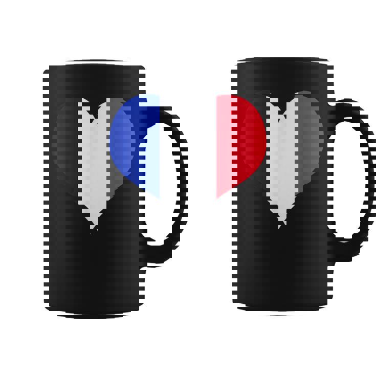 フランス国旗ラブハートフランス国旗 コーヒーマグ