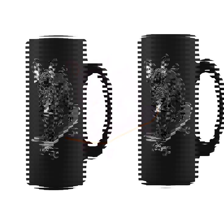 フレンチブルドッグ スケートボード コーヒーマグ