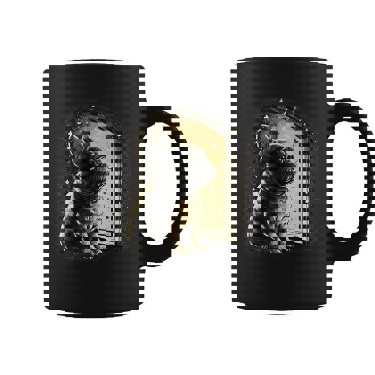 フレンチブルドッグ 夜のかわいいフレンチドッグ コーヒーマグ