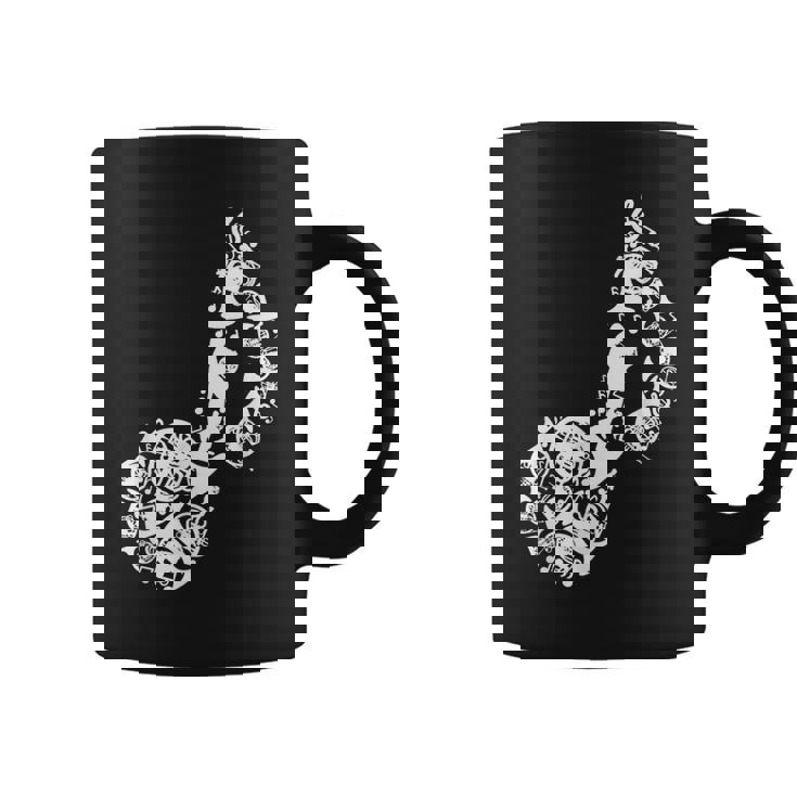 フレンチホルンのドローイング コーヒーマグ