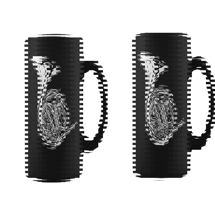 フレンチホルン製図コンサートバンドホルニスト コーヒーマグ