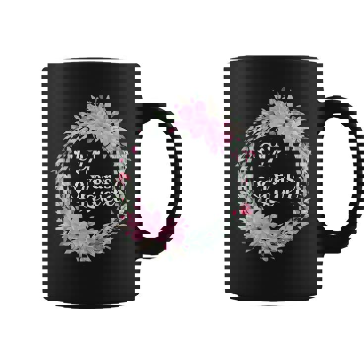 フローラル 97歳 誕生日 男性 女性 97歳 誕生日 コーヒーマグ