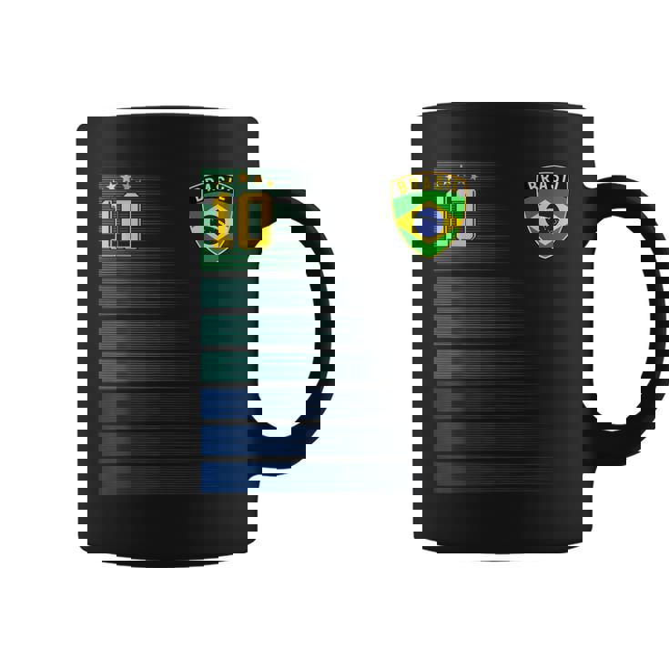 ブラジル サッカーファン ジャージ ブラジル国旗 フットボール愛好家 コーヒーマグ