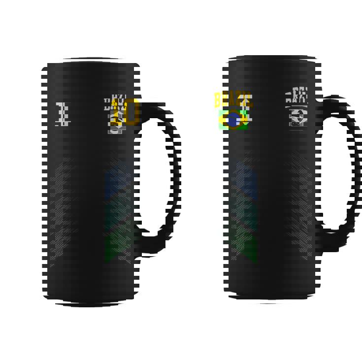 ブラジル サッカーファンジャージー ブラジル国旗 フットボール愛好家 コーヒーマグ