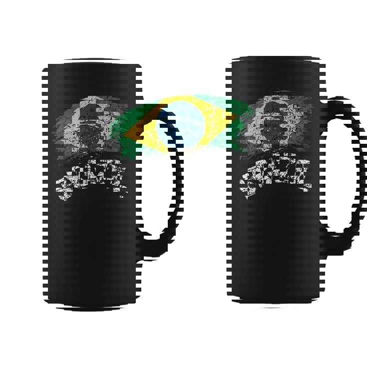 ブラジルの国旗 アンティーク調 ラテン 男性 女性 キッズ ブラジル コーヒーマグ