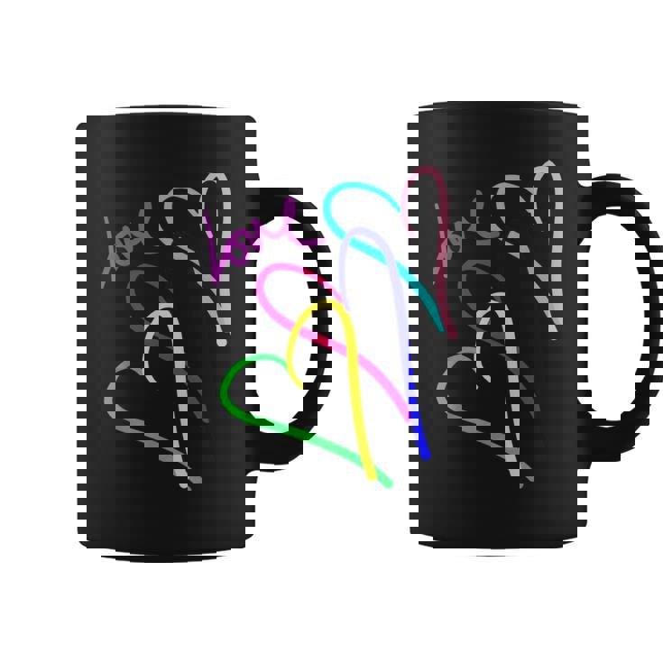 プレッピー パステル キドコア ハート レインボー ラブ バレンタイン コーヒーマグ