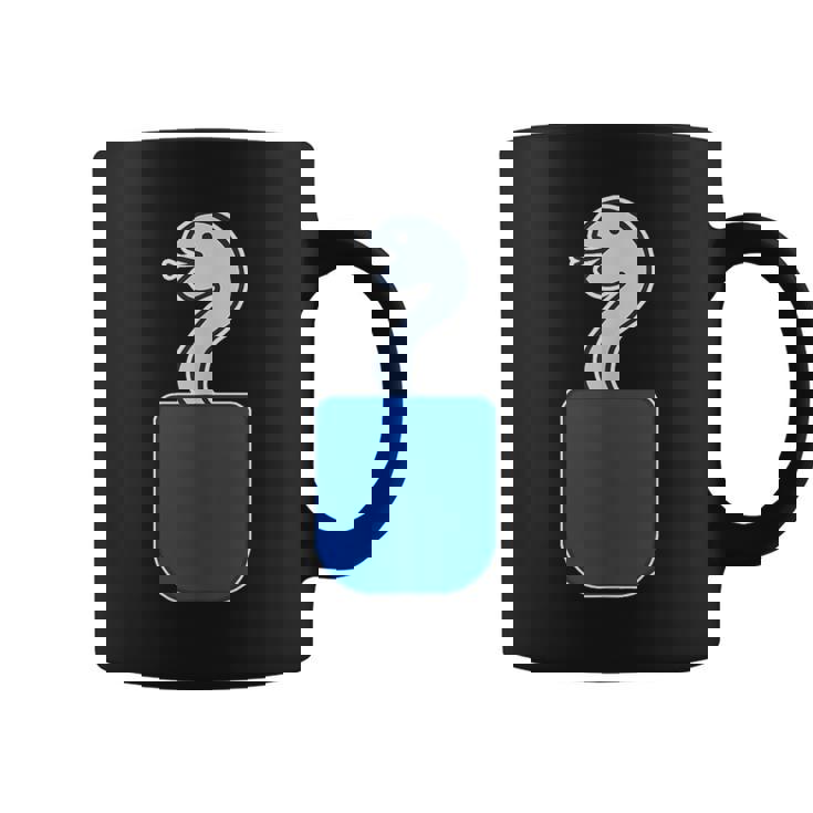 ヘビ 蛇（巳年）《いん ざ ポケット》ワンポイント 胸【どうぶつ フレンズ】動物 ポップ かわいい イラスト コーヒーマグ