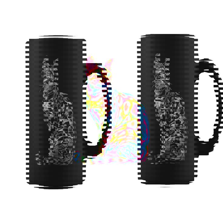 ベンガル猫ポップアート コーヒーマグ