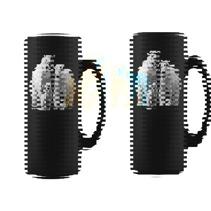 ホッキョクグマ。動物好き、シロクマの家族 コーヒーマグ