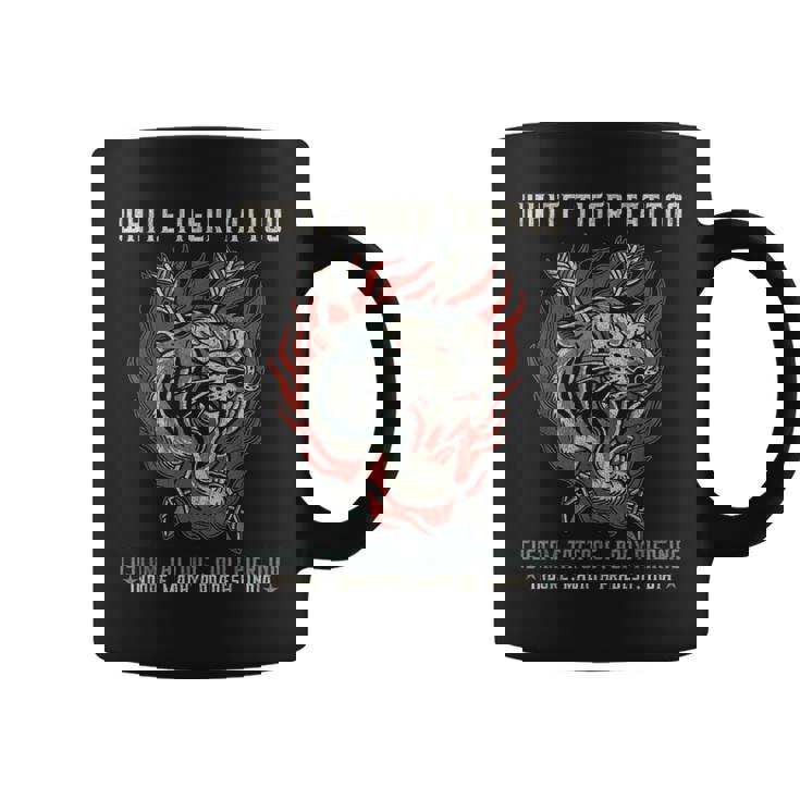 ホワイトタイガータトゥースタジオ、オールドスクール、インドール、インド コーヒーマグ