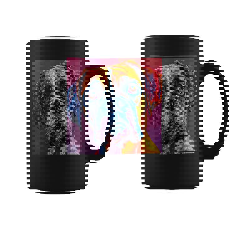 ボクサー 犬 カラフル イラスト グラフィック コーヒーマグ