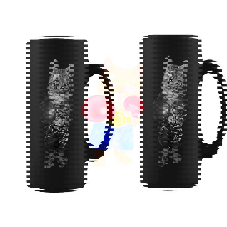 ボクシング をする 猫 ねこ コーヒーマグ