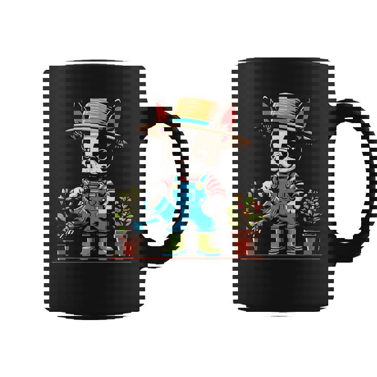 ボストンテリア 水やり 植物 ガーデニング 犬好き コーヒーマグ