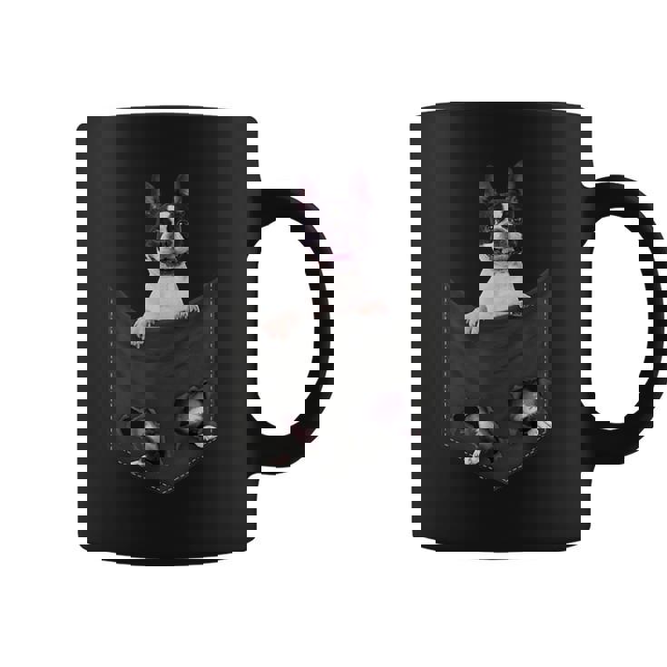 ボストンテリア愛好家のためのポケットに入った面白いボストンテリア コーヒーマグ