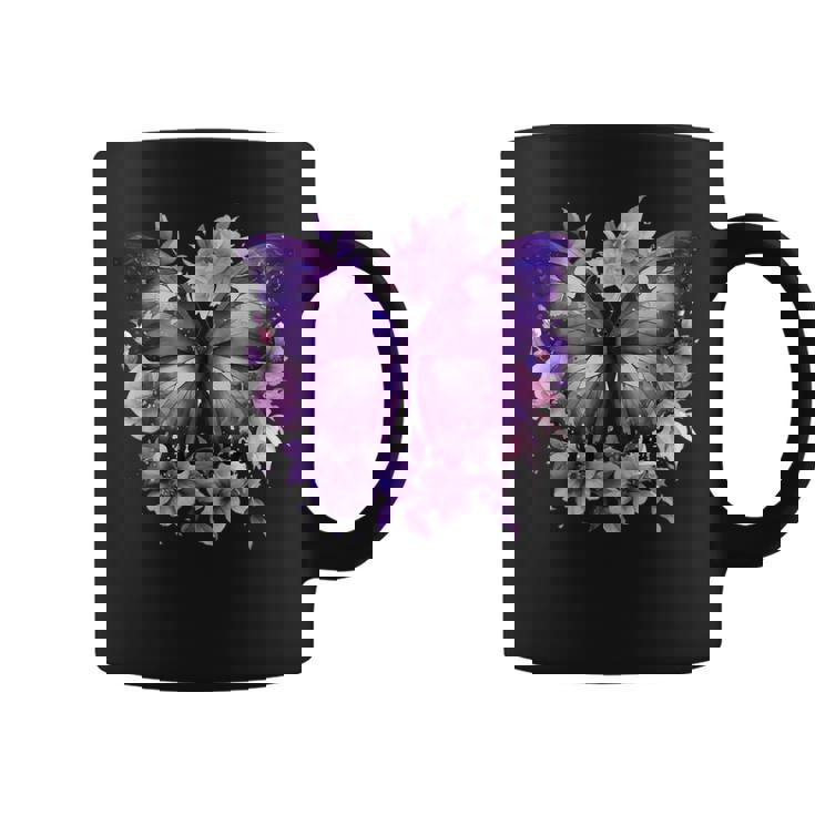 ボヘミアン パープルバタフライ レトロ 魔女の蛾 ヴィンテージ ラベンダー コーヒーマグ