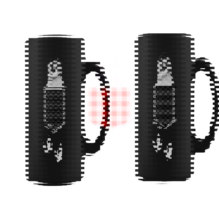 ポケットから覗き出るかわいいペンギン コーヒーマグ