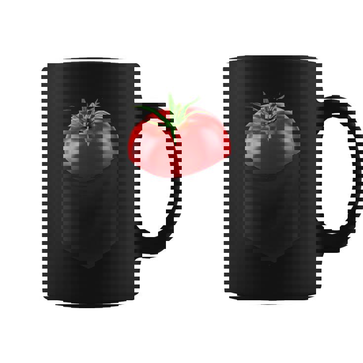 ポケットに入ったトマト、胸に面白いトマト。 コーヒーマグ