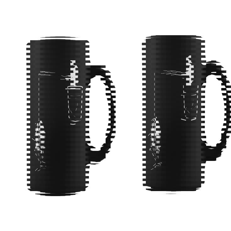 ポケットに入ったマグロ 魚釣り 面白い漁師 コーヒーマグ