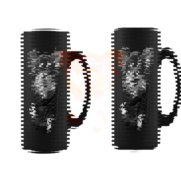 ポケットの中のチワワ 面白い チワワ 長髪 犬好き コーヒーマグ