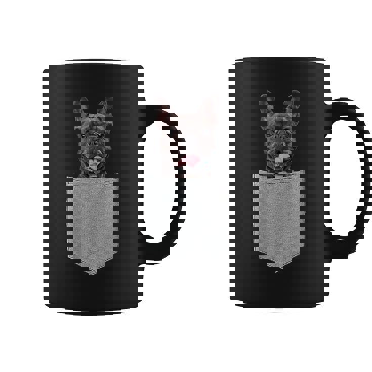 ポケットの中のフレンチブルドッグかわいいフレンチブルドッグオーナーギフト コーヒーマグ