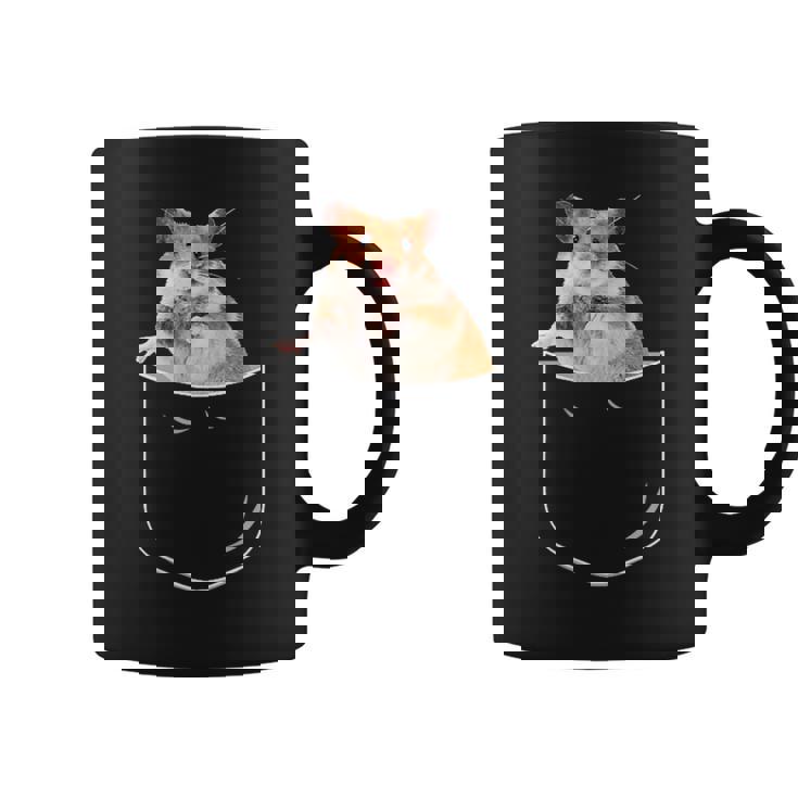 ポケットハムスターシャツ、ポケットに入った面白いハムスター ギフトtシャツ コーヒーマグ