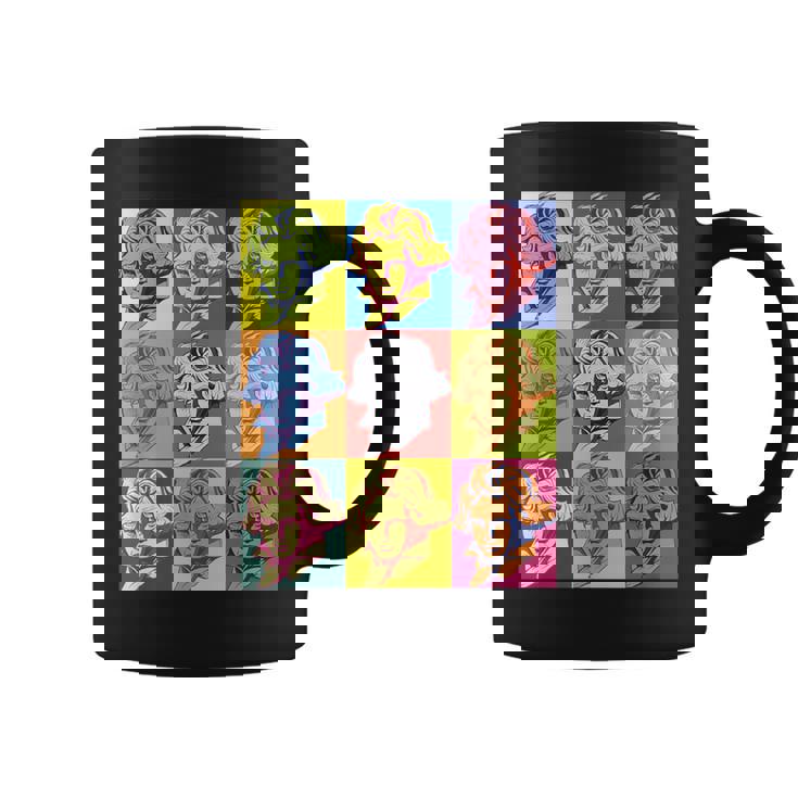 ポップアートクラシック音楽 音楽家 ベートーヴェン ヴァイオリン ピアノ チェロ 練習 音楽好き おもしろ デザイン コーヒーマグ