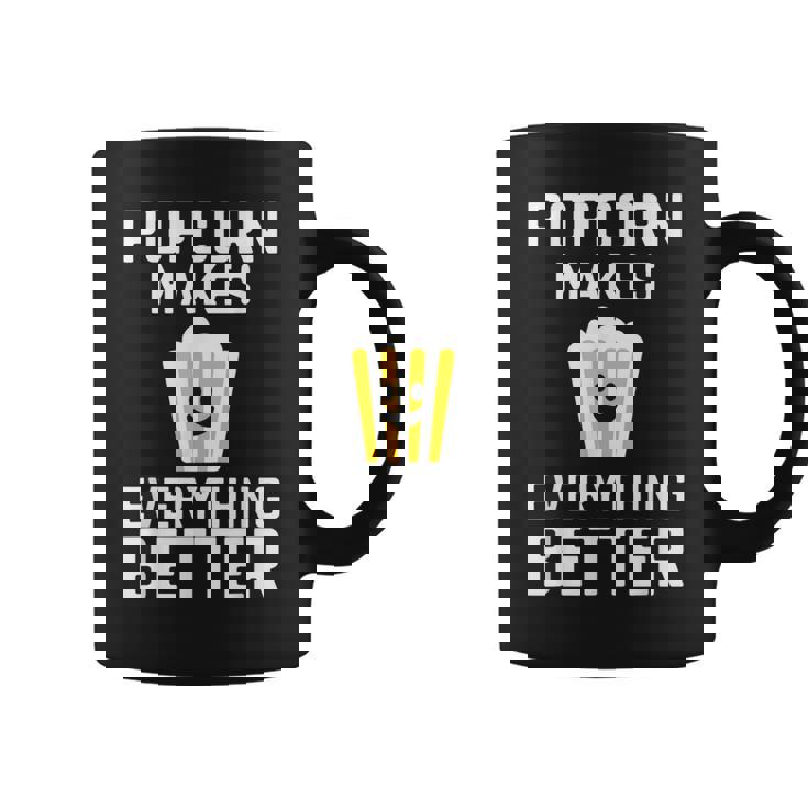 ポップコーンがすべてをより良くするコーンスナックポップコーン。 コーヒーマグ