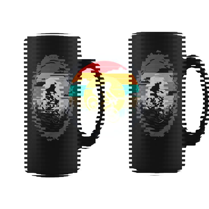 マウンテンバイク サイクリング レトロ ヴィンテージ Mtb 自転車ライダー コーヒーマグ