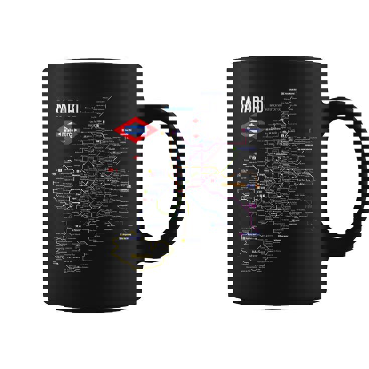 マドリード スペイン メトロ 地下鉄 電車地図 ギフト コーヒーマグ