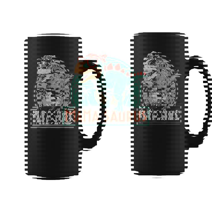 ママサウルス恐竜レトロママのレトロ面白い コーヒーマグ