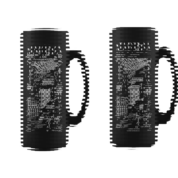 マリンバ奏者 パーカッション 楽器 ヴィンテージ 特許 コーヒーマグ