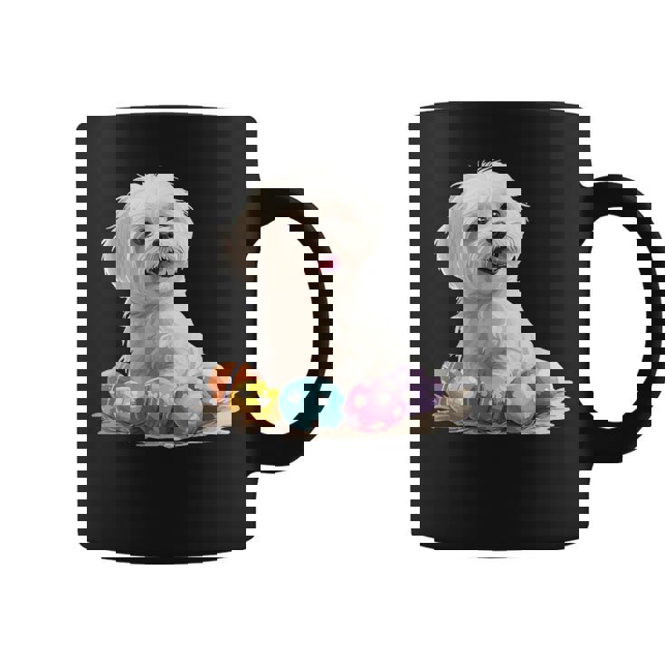 マルチーズ 犬 犬種 ハッピーイースター メンズ レディース キッズ コーヒーマグ