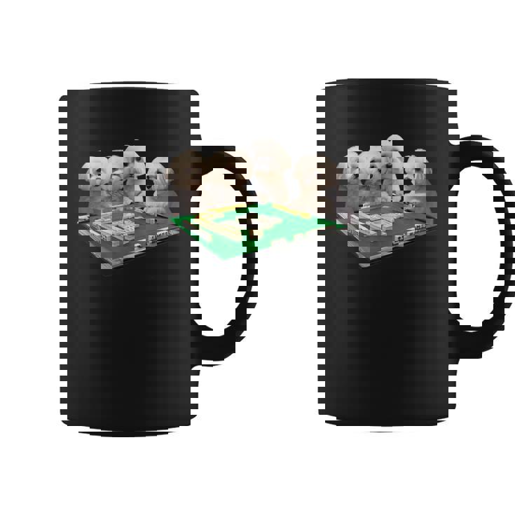 マルチーズ 犬 麻雀 面白いtシャツ 文字入り メンズ おもしろ 面白い 服 おもしろグッズ ネタ 雀士 コーヒーマグ