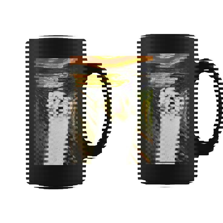 マルチーズ 面白いtシャツ 犬 ムンクの叫び かわいい メンズ 子供 おもしろ 服 グッズ ネタ わんこ コーヒーマグ