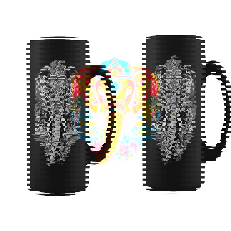 マンダラ タイ 象 恋人 タイ バックパッカー コーヒーマグ