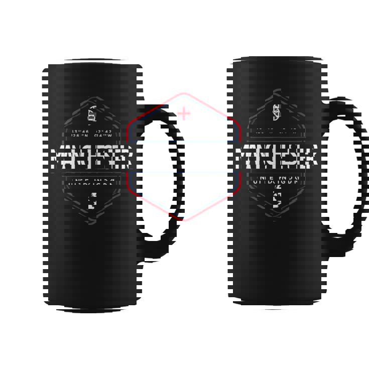 マンチェスター イギリス イギリス 地図フラグ グラフィック コーヒーマグ