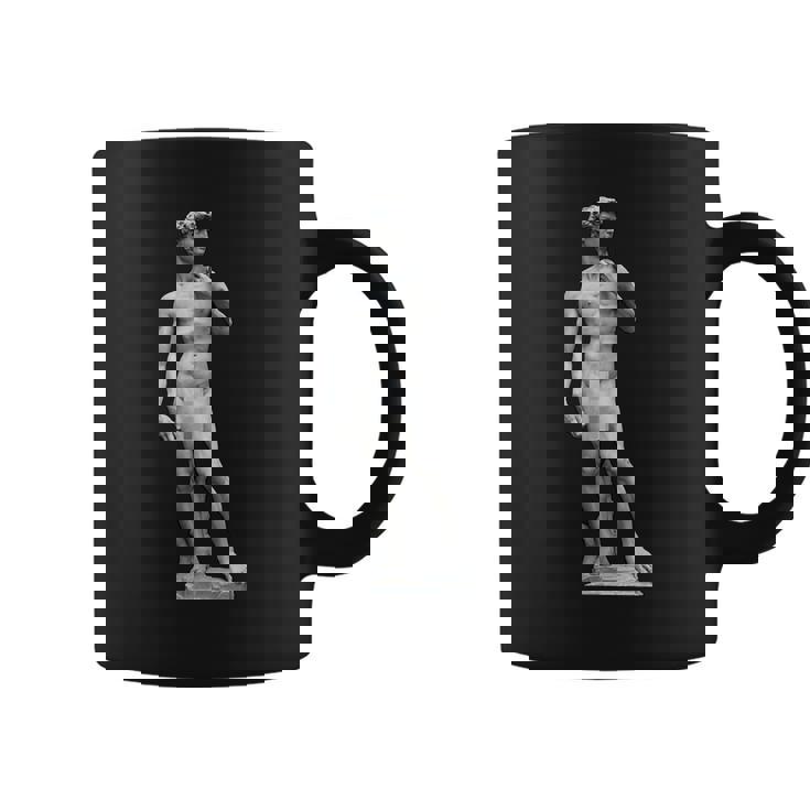 ミケランジェロのダビデ像 巨大なピクセル化されたペニス コーヒーマグ