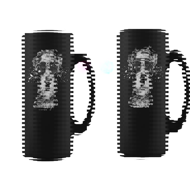 ミニチュア シュナウザー 銀河 サングラス 宇宙 犬好き コーヒーマグ