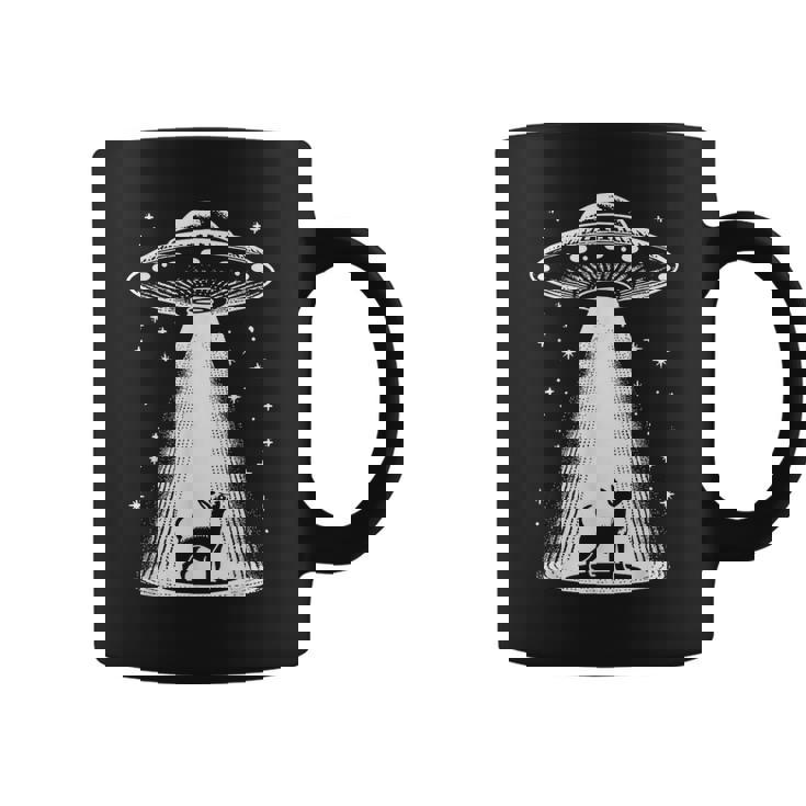 ミニチュアピンシャーママパパ犬-面白いエイリアンufo コーヒーマグ