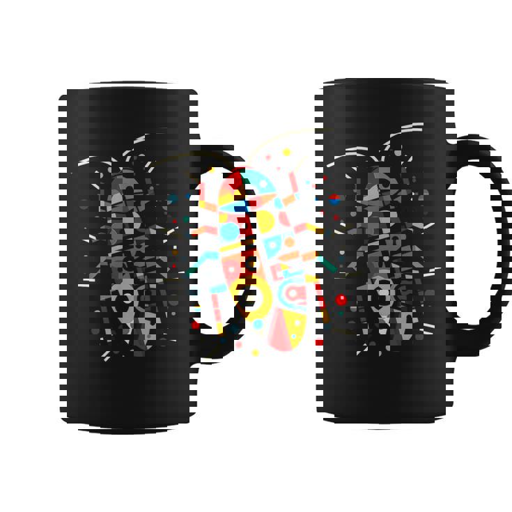 モダン 幾何学的 ミニマリズム イラスト ゴキブリ グラフィック コーヒーマグ