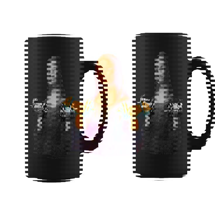 モナリザ 面白いtシャツ ジム 筋トレ 絵画 美術 メンズ おもしろ 面白い 服 おもしろグッズ ネタ コーヒーマグ