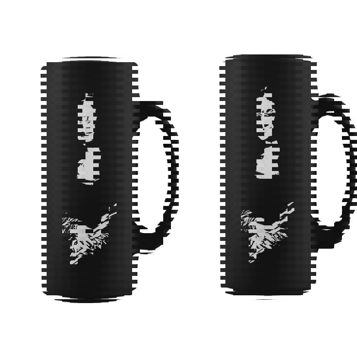 モナリザをドラムスティックで叩くドラマー コーヒーマグ