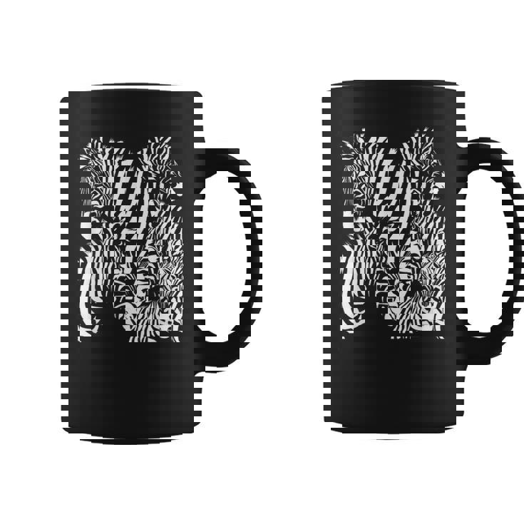 モノクロゼブラ柄アフリカサファリ動物野生生物 コーヒーマグ