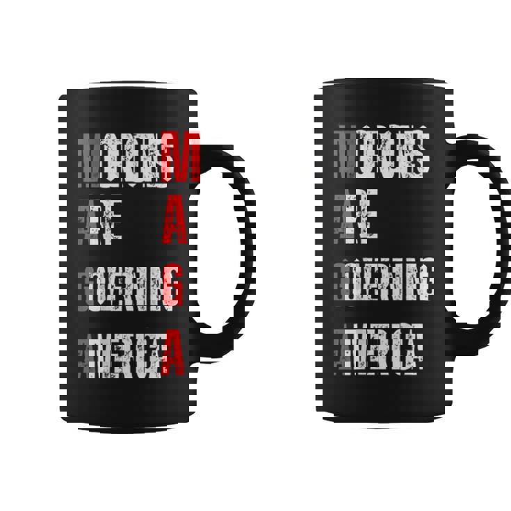 モロンはアメリカを支配している政治的ユーモアの自由のスピーチ コーヒーマグ